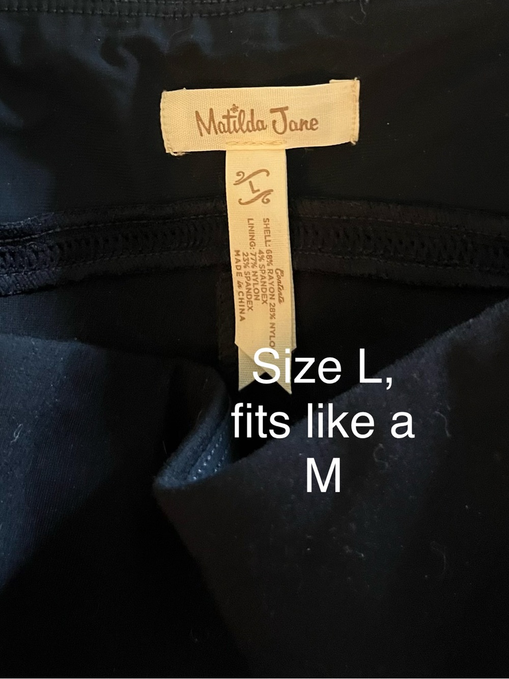 Matilda Jane Black Top with Branded Neck Label